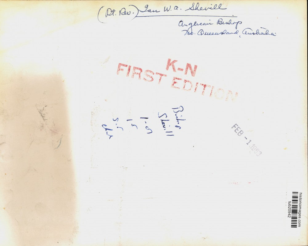 1963 Press Photo Reverend Ian W.A. Shevill, Anglican Bishop in Australia