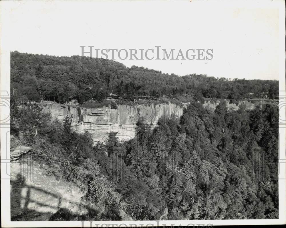 1939 Press Photo View of Rocks and Trees at Thacher Park - tub21237- Historic Images