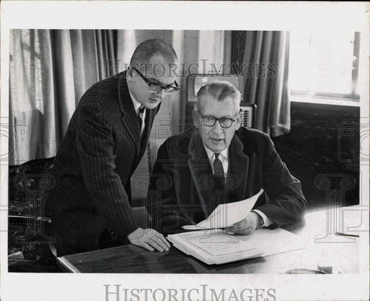 1965 Press Photo Hollis E. Harrington, President, State Bank Of Albany