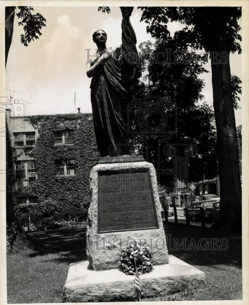 Press Photo Civil War Monument for 120th Regiment, New York State Volunteers- Historic Images