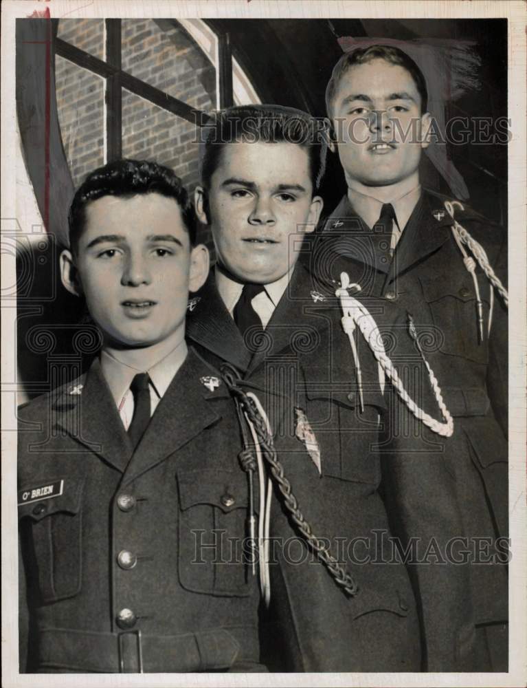 1960 Press Photo Michael O&#39;Brien, Classmates, Albany Christian Brothers Academy