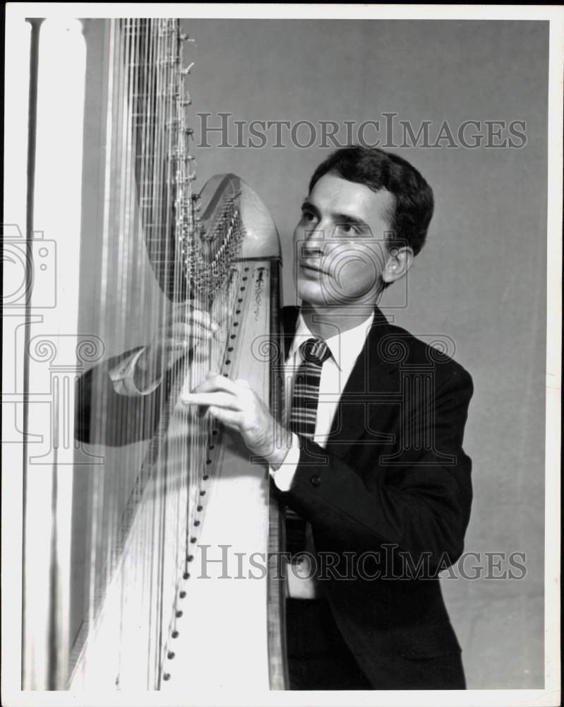 1969 Press Photo Corkey Christman, American Harpist from New York - tub22953- Historic Images