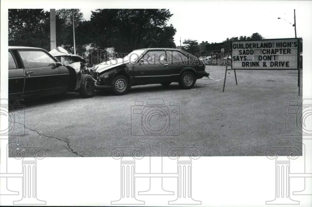 1987 Press Photo Students Against Drunk Driving Demonstration, New York State- Historic Images