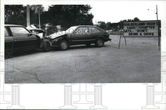 1987 Press Photo Students Against Drunk Driving Demonstration, New York State- Historic Images