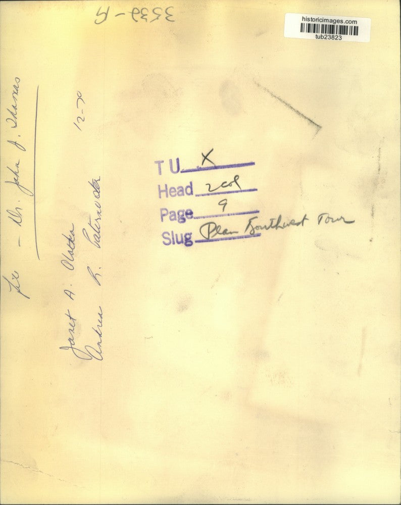 1970 Press Photo Dr. John J. Thomas, Janet Plotka & Andrea Paternoster Plan Trip