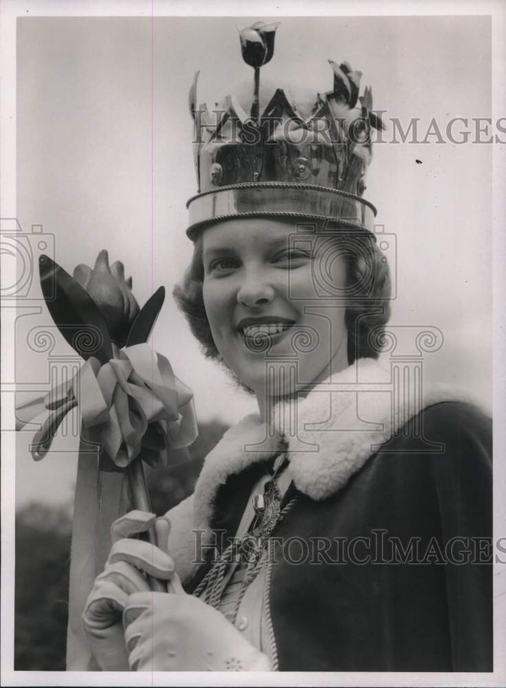 1957 Press Photo Carol Joan Thorsen, Tulip Queen, Albany, New York - tub24279