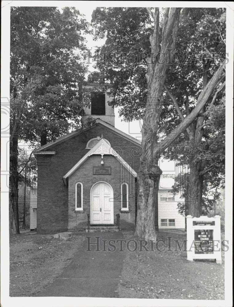 1972 Press Photo United Methodist Church in Clifton Park; Established 1840