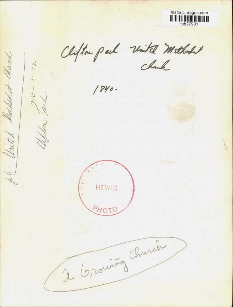 1972 Press Photo United Methodist Church in Clifton Park; Established 1840