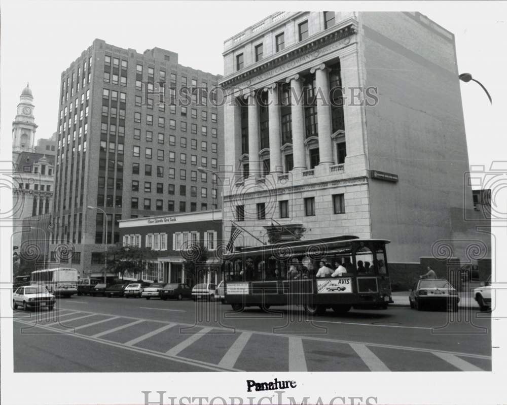 1992 Press Photo Albany Convention Bureau Trolley Tour for Convention Planners