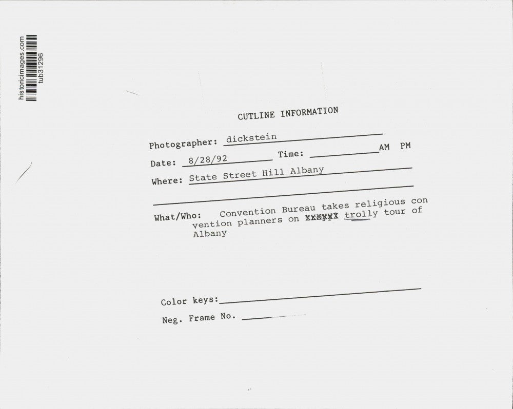 1992 Press Photo Albany Convention Bureau Trolley Tour for Convention Planners