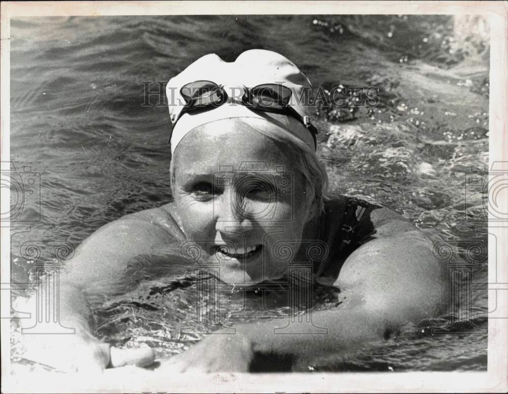 1977 Press Photo Stella Taylor, Swimmer - tub35266- Historic Images