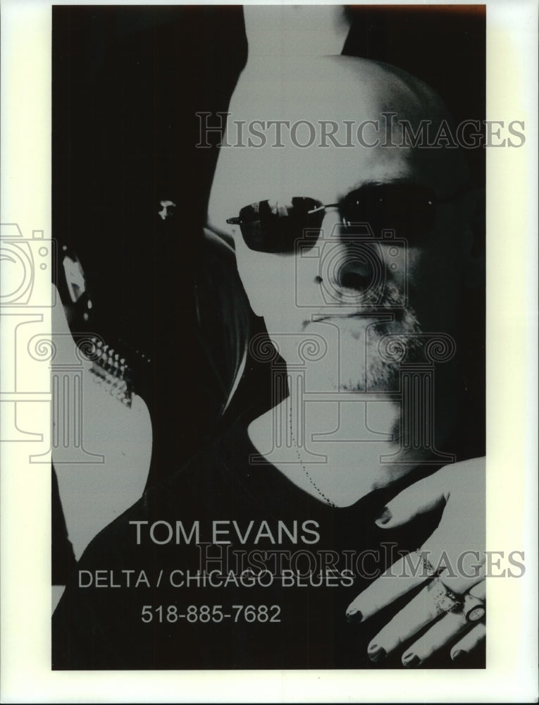 Press Photo Promo poster for blues performer Tom Evans - tup00295- Historic Images