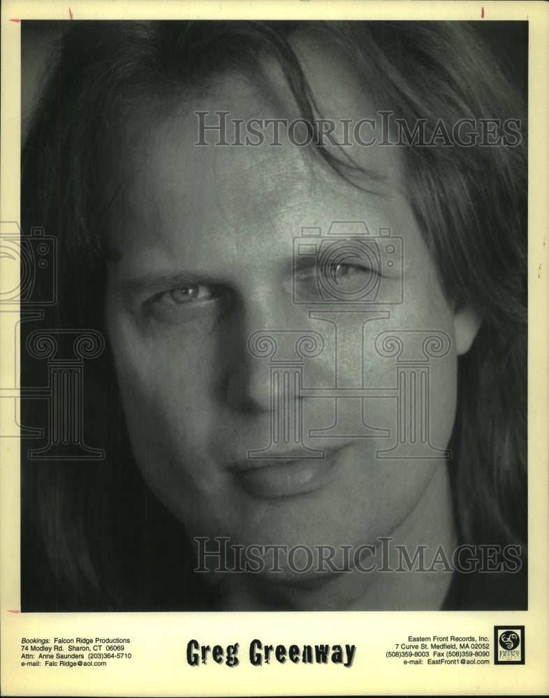 2006 Press Photo Musician Greg Greenway at Caffe Lena, Eastern Front Records- Historic Images