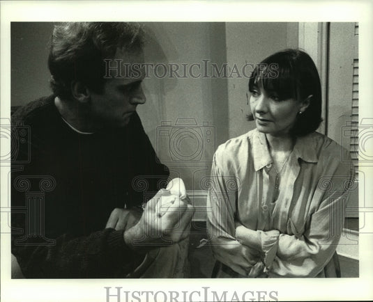 Press Photo Michael Countryman & Michele Farr perform on Massachusetts stage- Historic Images