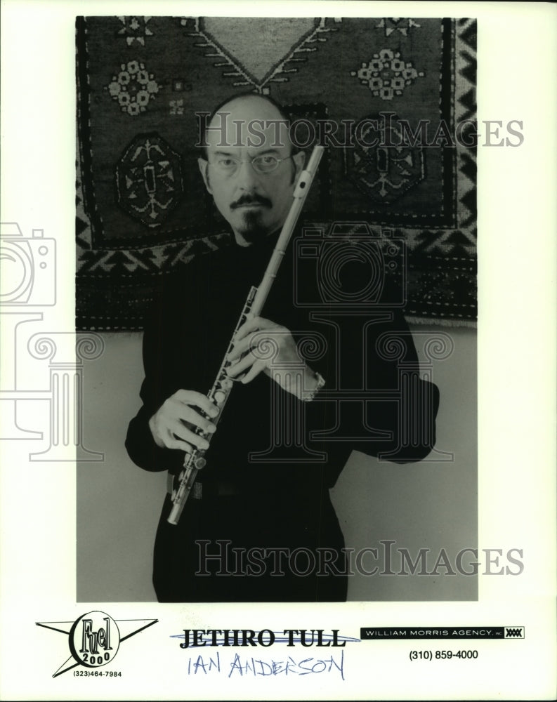 2002 Press Photo Flutist and singer Ian Anderson, of Jethro Tull fame