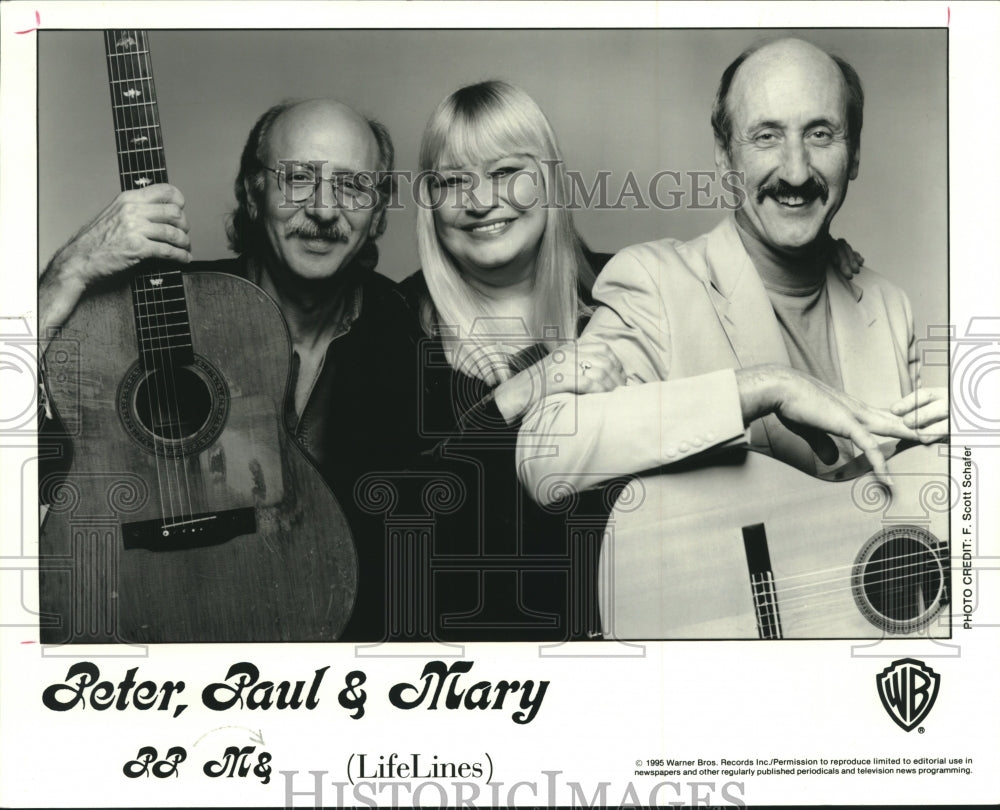 1995 Press Photo Musical trio Peter, Paul & Mary - tup01626- Historic Images