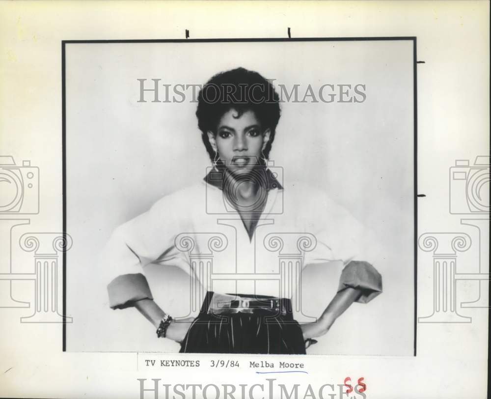 1984 Press Photo Musical artist Melba Moore - tup02915- Historic Images