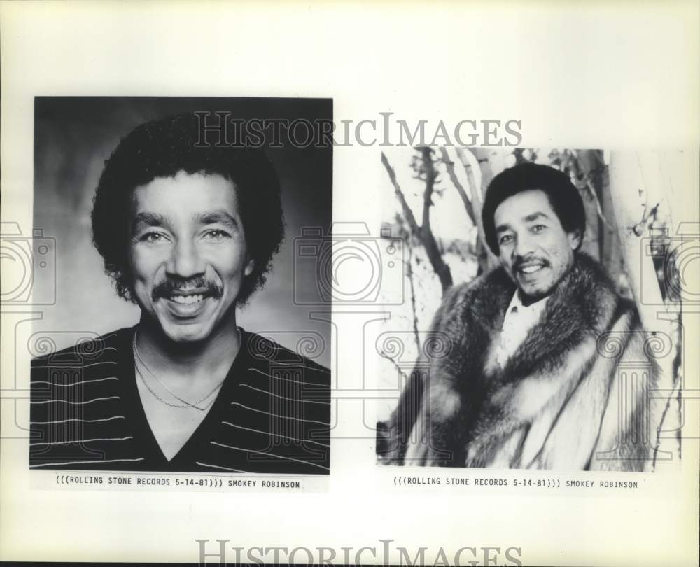 1981 Press Photo Rolling Stones Records recording artists Smokey Robinson- Historic Images