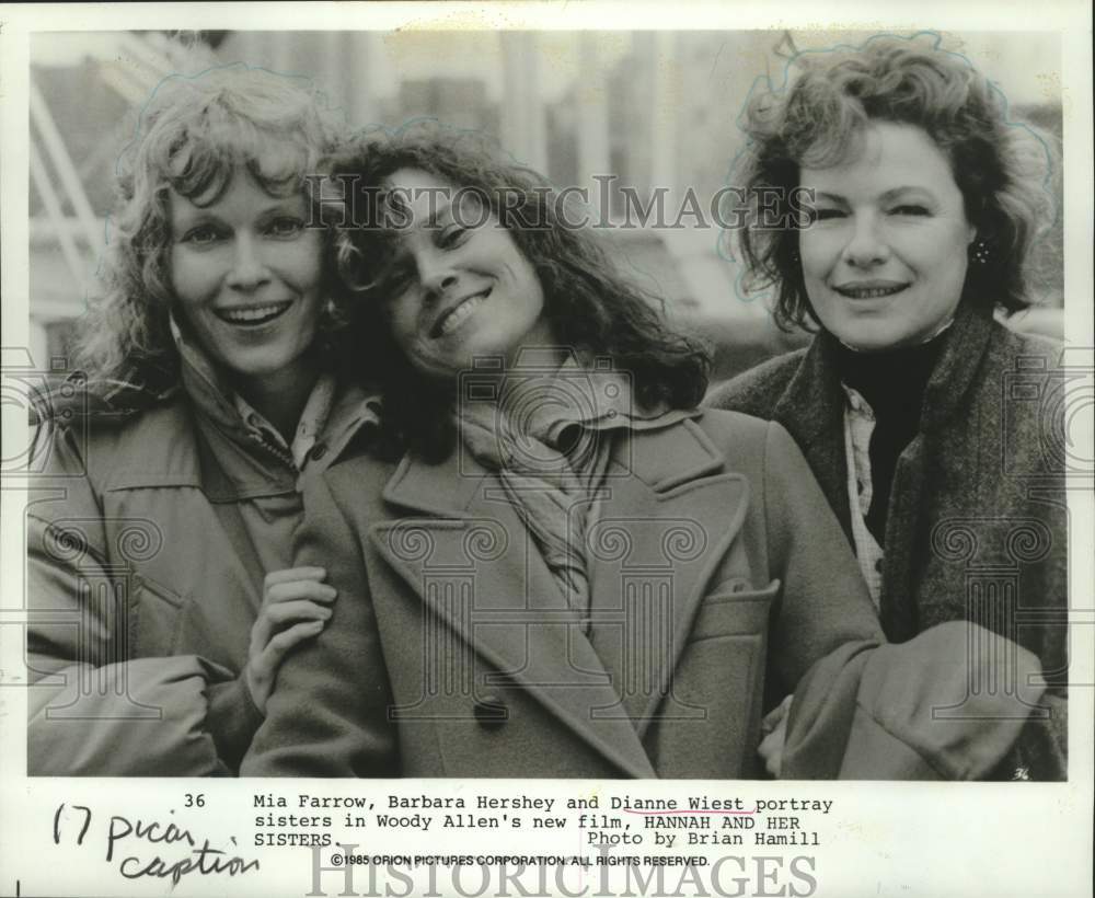 1985 Press Photo Stars of Woody Allen&#39;s &quot;Hannah and Her Sisters&quot; - tup02971- Historic Images