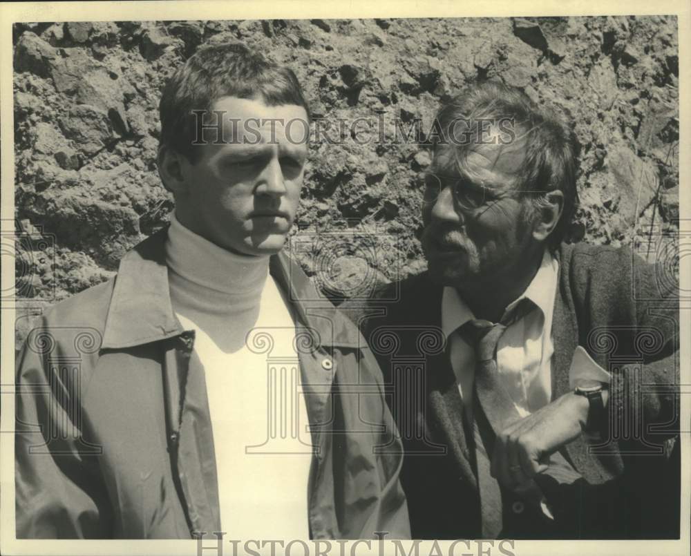 1983 Press Photo David Morse & Christopher Plummer star in "Prototype" on CBS- Historic Images