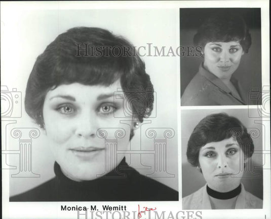 1983 Press Photo New York stage actress Monica M. Wemitt - tup03084- Historic Images