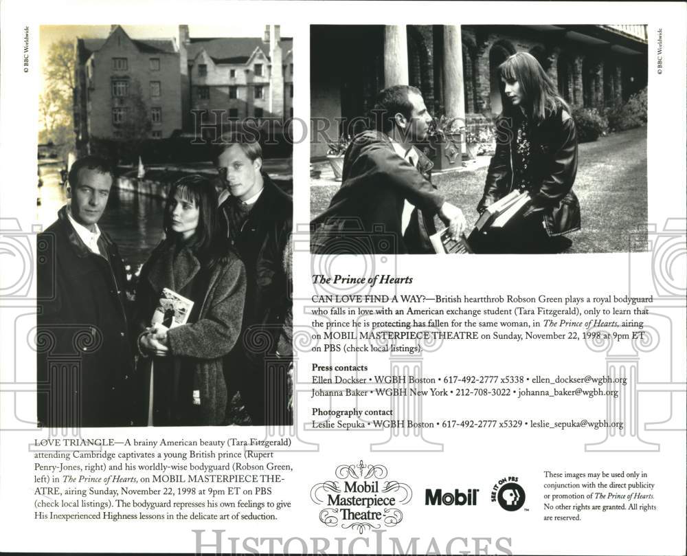 1998 Press Photo Scenes from "The Prince of Hearts" on PBS Television- Historic Images