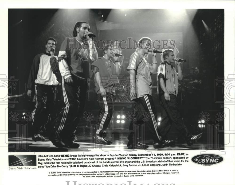 1999 Press Photo Recording artists 'NSYNC - tup03173- Historic Images