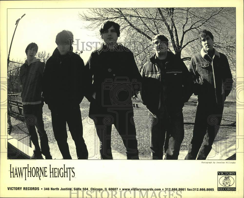 2004 Press Photo Victory Records recording artists Hawthorne Heights - tup03220- Historic Images