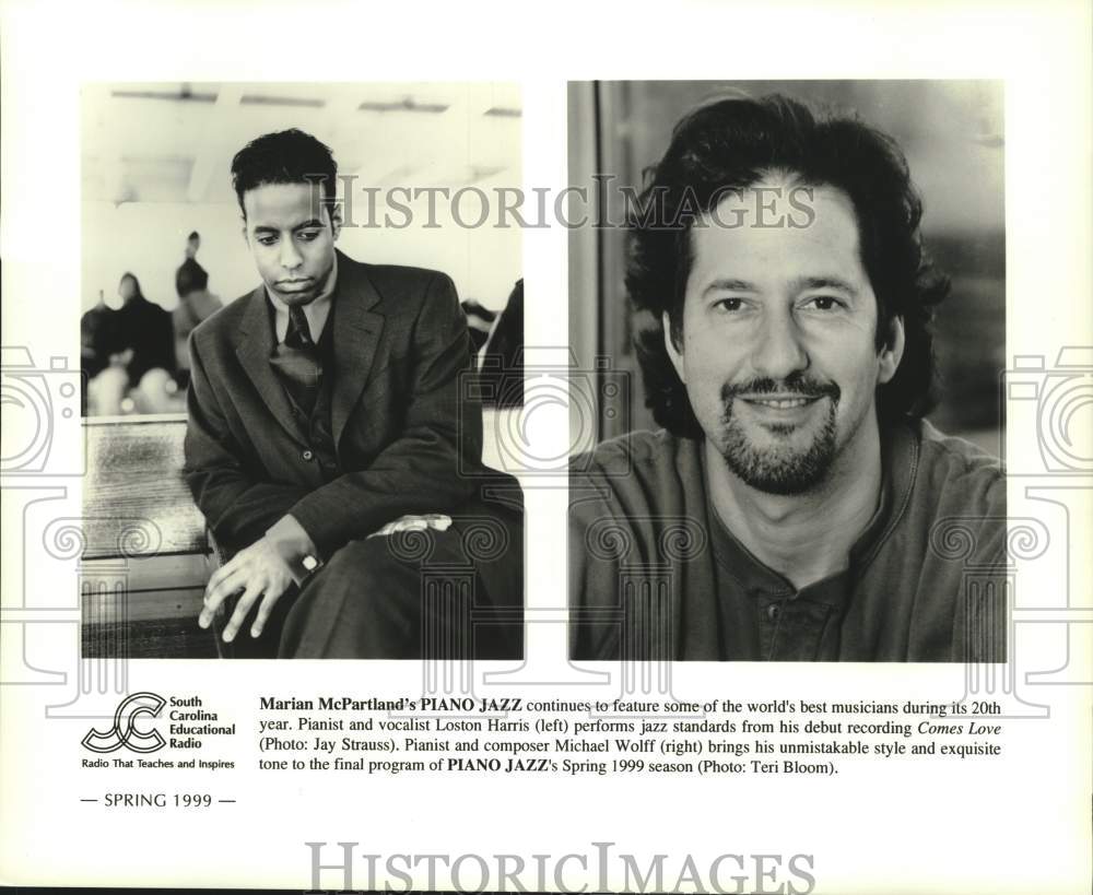 1999 Press Photo Loston Harris &amp; Michael Wolff on Marian McPartland&#39;s Piano Jazz- Historic Images