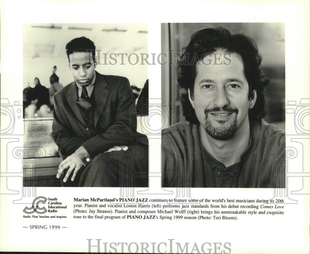 1999 Press Photo Loston Harris & Michael Wolff on Marian McPartland's Piano Jazz- Historic Images