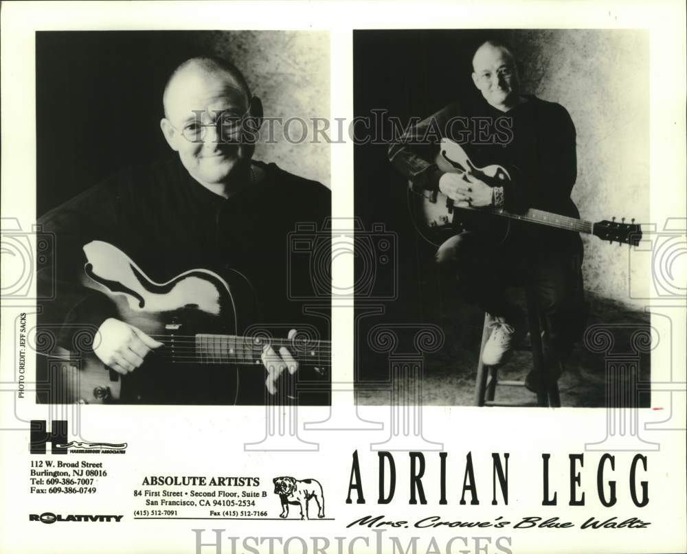 1995 Press Photo Musical artist Adrian Legg - tup03281- Historic Images