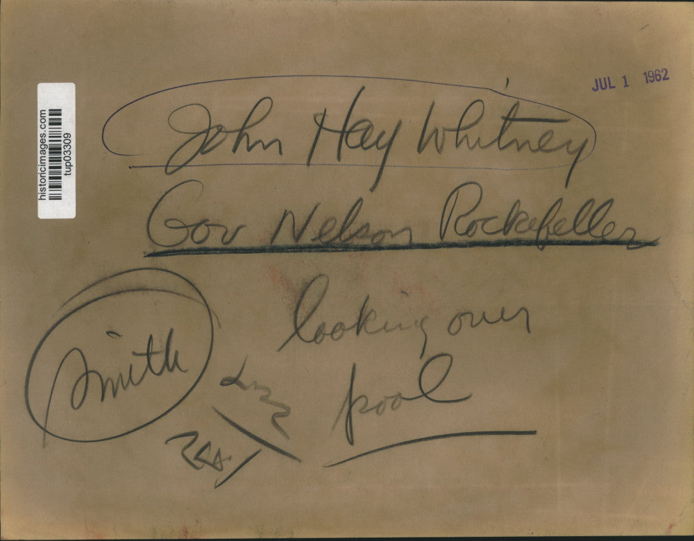 1962 Press Photo John Hay Whitney with New York Governor Nelson Rockefeller