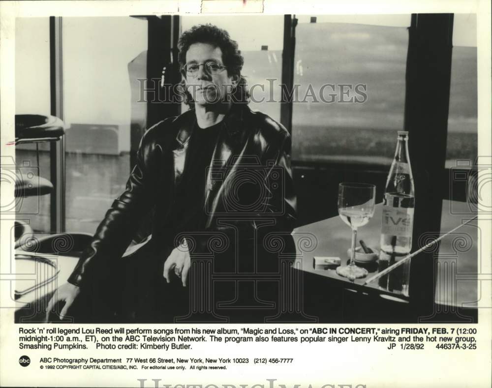 1992 Press Photo Musical artist Lou Reed - tup03339- Historic Images