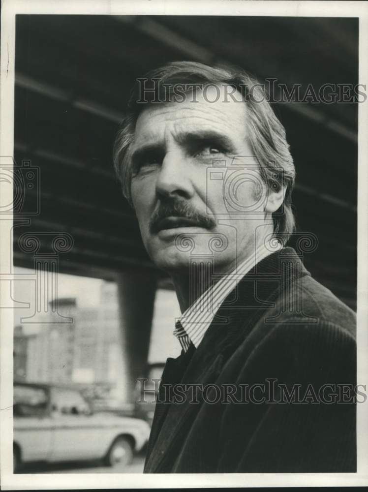 1979 Press Photo Dennis Weaver stars as police detective in "Stone" on ABC- Historic Images