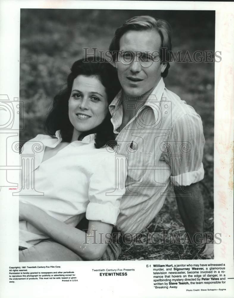 1981 Press Photo Sigourney Weaver costars with William Hurt in "Eyewitness"- Historic Images
