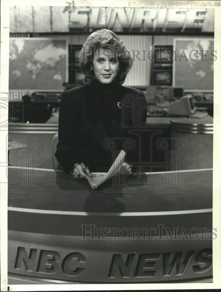 1987 Press Photo Deborah Norville anchors 