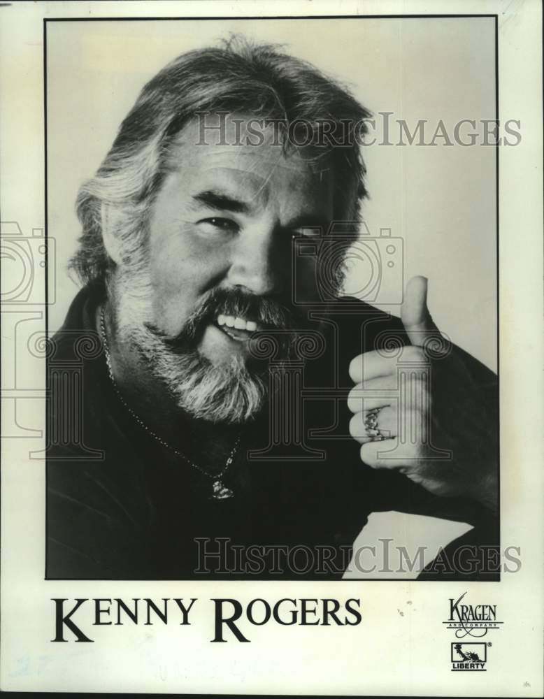 1994 Press Photo Liberty Records recording artist Kenny Rogers - tup03554- Historic Images