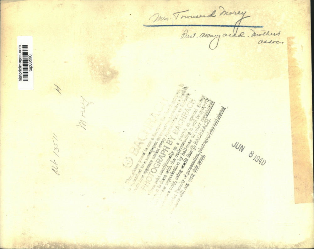 1940 Press Photo Mrs. Townsend Morey, Albany Academy Mothers group, New York