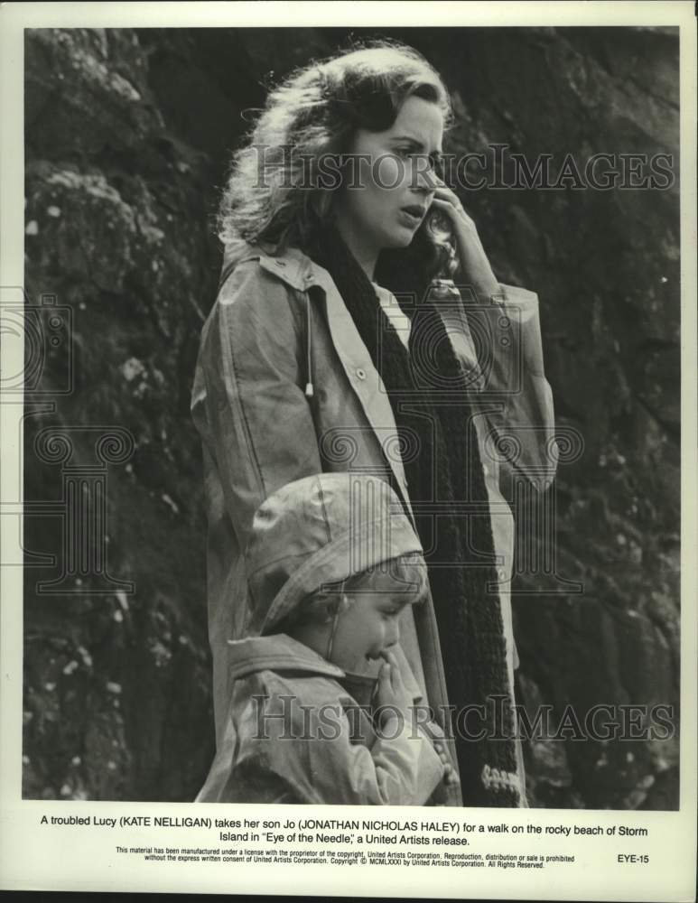 1981 Press Photo Kate Nelligan & Jonathan Nicholas Haley in "Eye of the Needle"- Historic Images