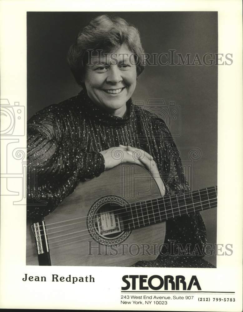 2000 Press Photo Guitarist Jean Redpath will appear at Spa Little Theatre in NY- Historic Images