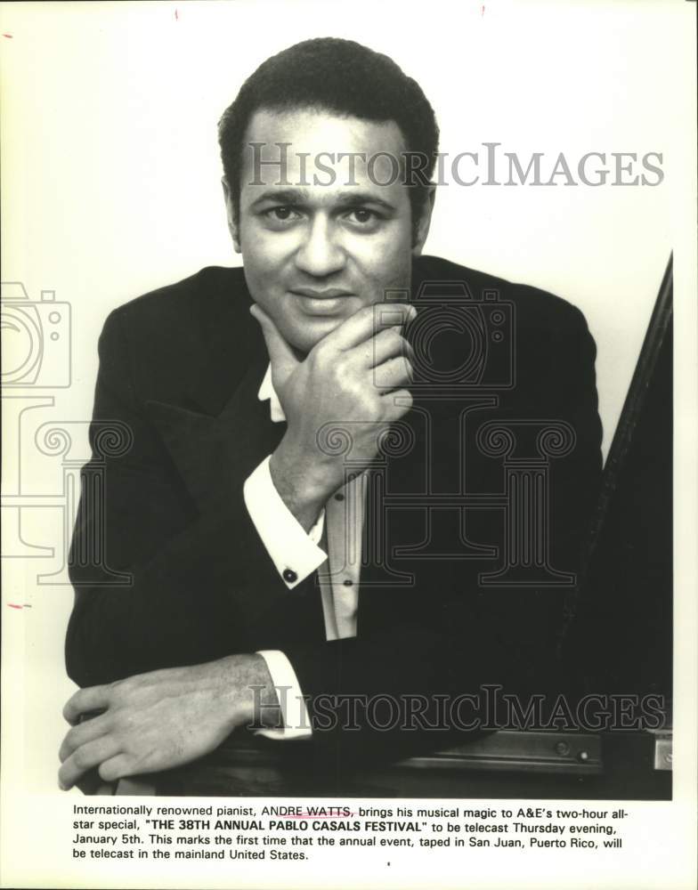 1994 Press Photo Pianist Andre Watts will play The Annual Pablo Casals Festival- Historic Images