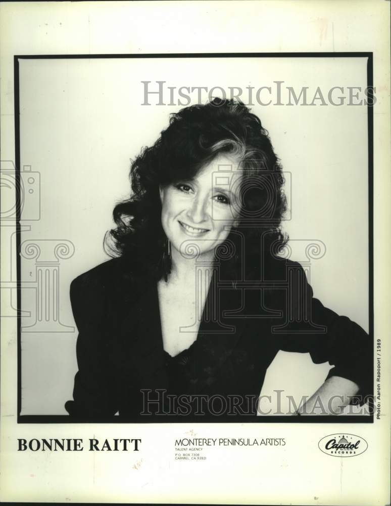 1989 Press Photo Capitol Records recording artist Bonnie Raitt - tup03808- Historic Images