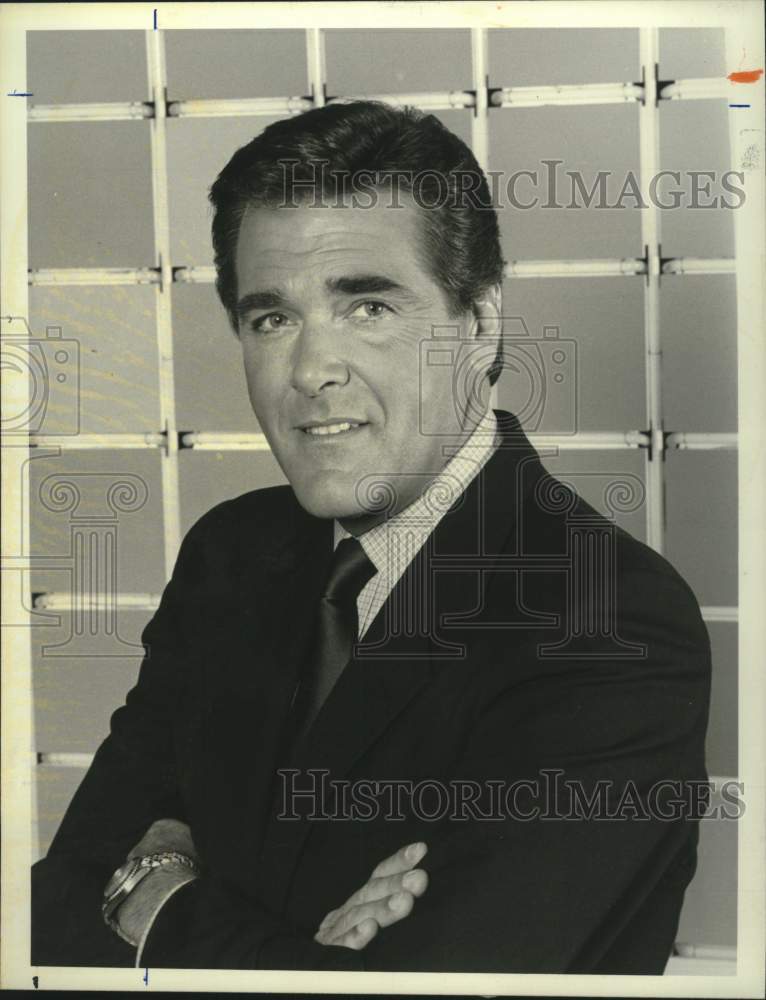 1984 Press Photo Chuck Woolery hosts NBC game show &quot;Scrabble&quot; - tup03833- Historic Images