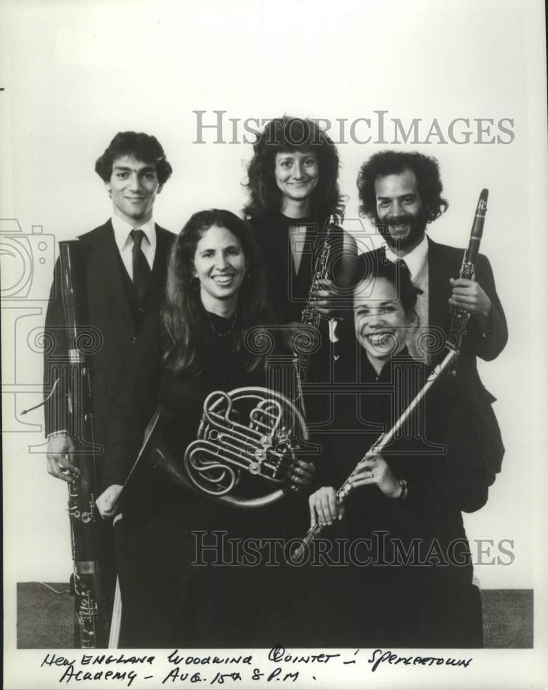 1982 Press Photo Musical performers New England Woodwind Quintet - tup03845- Historic Images