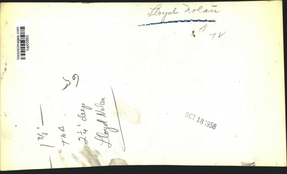 1958 Press Photo Lloyd Nelson with costar in scene from television show