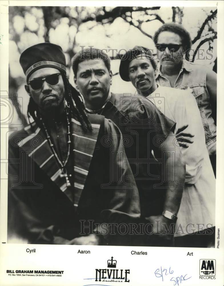 1992 Press Photo A & M Records recording artists The Neville Brothers- Historic Images