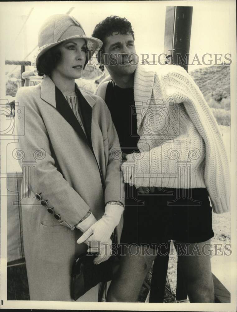 1983 Press Photo Victoria Tennant &amp; Treat Williams costar in &quot;Dempsey&quot; on CBS- Historic Images