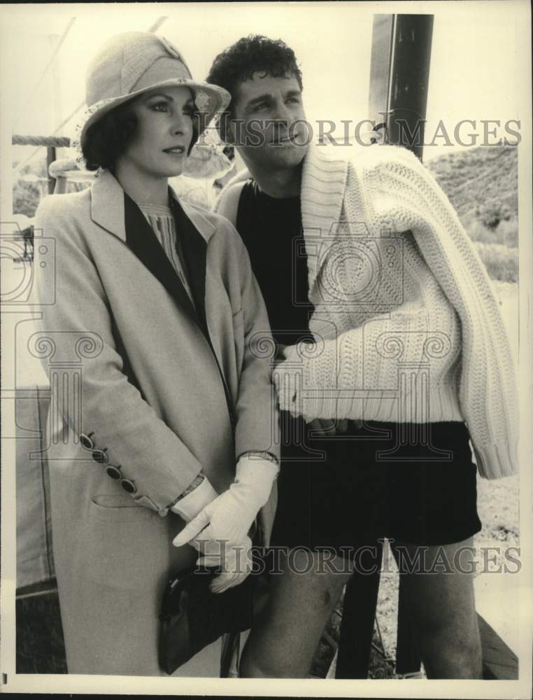1983 Press Photo Victoria Tennant & Treat Williams costar in "Dempsey" on CBS- Historic Images