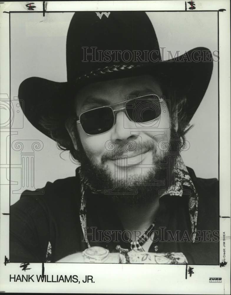 1989 Press Photo Curb Records recording artist Hank Williams, Jr. - tup03991- Historic Images