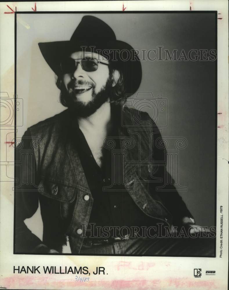 1979 Press Photo Curb Records recording artist Hank Williams, Jr. - tup03993- Historic Images